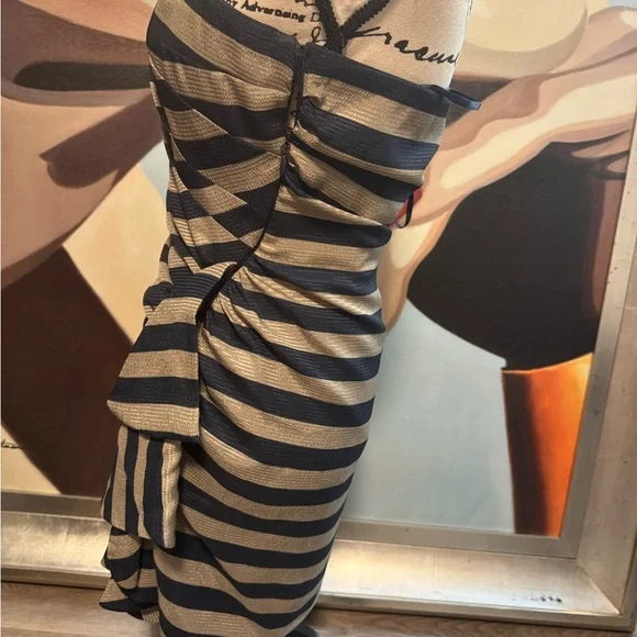 BCBG Generation MAXAZRIA Striped strapless mini dress 6 - Picture 7 of 8